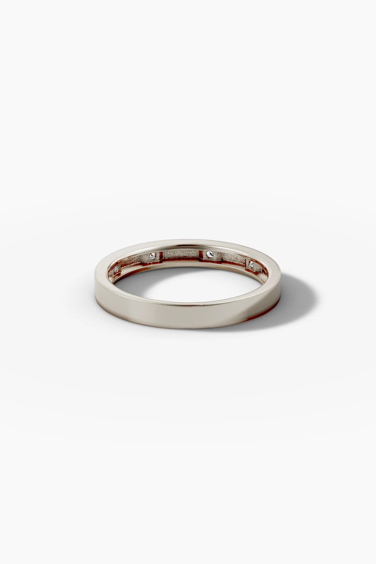 Diamond Dot Ring - White Gold