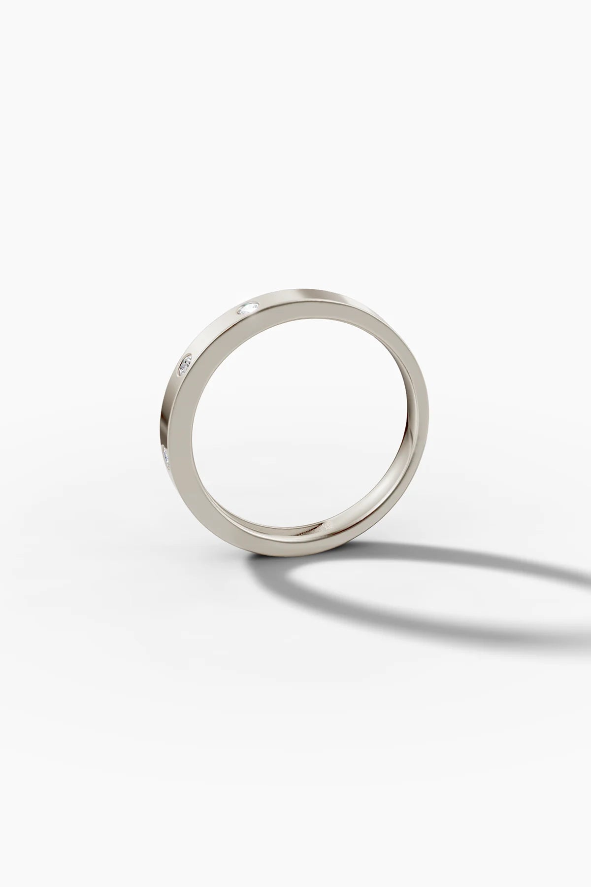 Diamond Dot Ring - White Gold