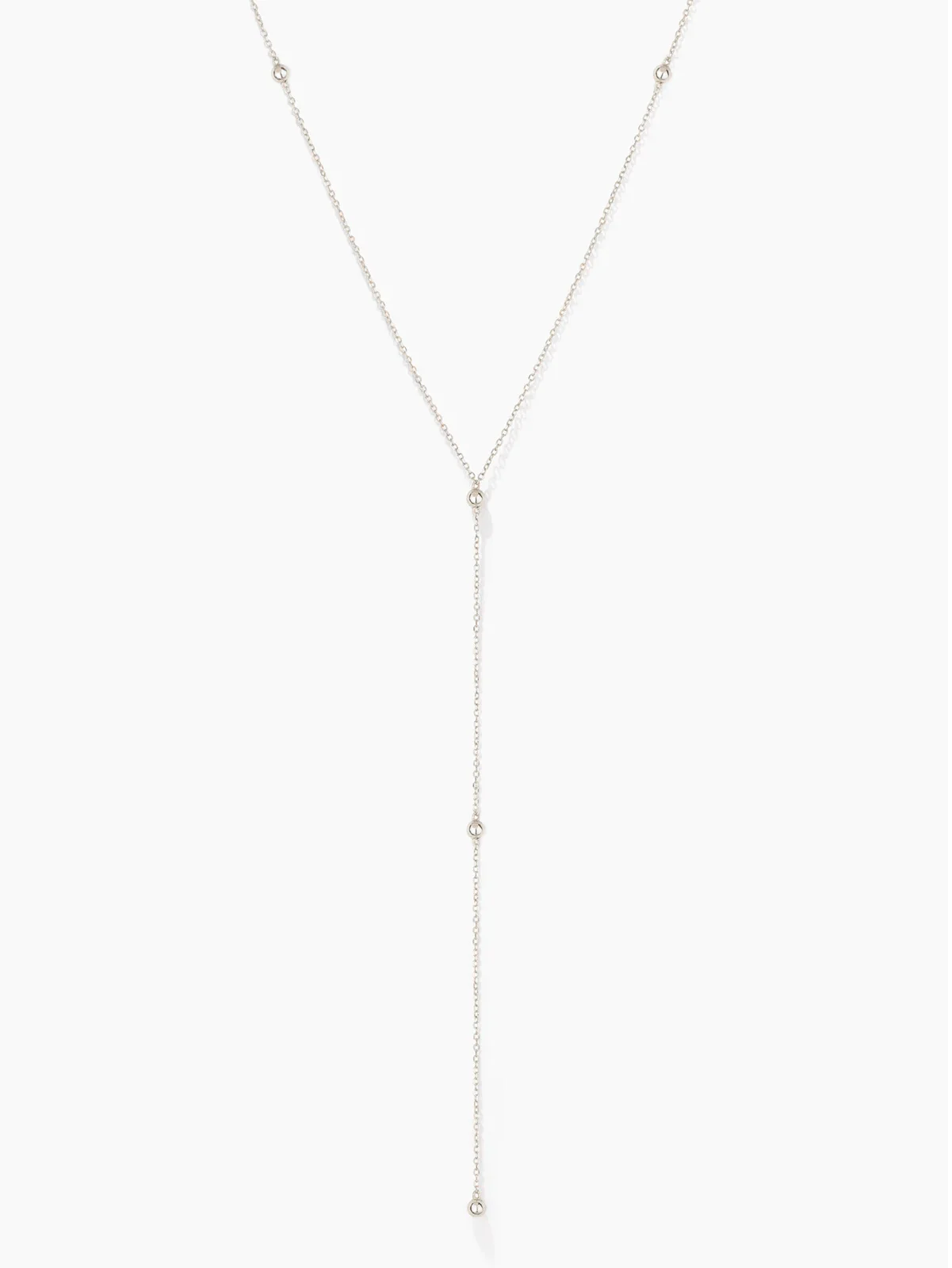 Nema Pente Lariat Necklace - White Gold