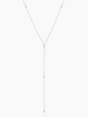Nema Pente Lariat Necklace - White Gold