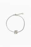 Legacy Initial Letter Bracelet - White Gold