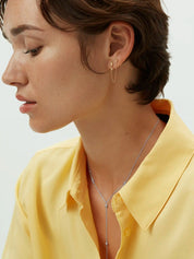 Nema Pente Lariat Necklace - White Gold