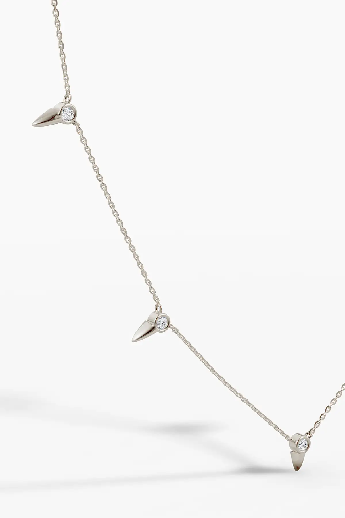 Soléa Station Necklace - White Gold
