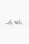 Trio Stud Earrings - White Gold