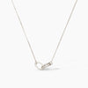 Linked Circle Necklace - White Gold