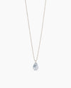 Pear Núde Diamond Solitaire Necklace - White Gold