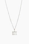 Legacy Initial Letter Necklace - White Gold