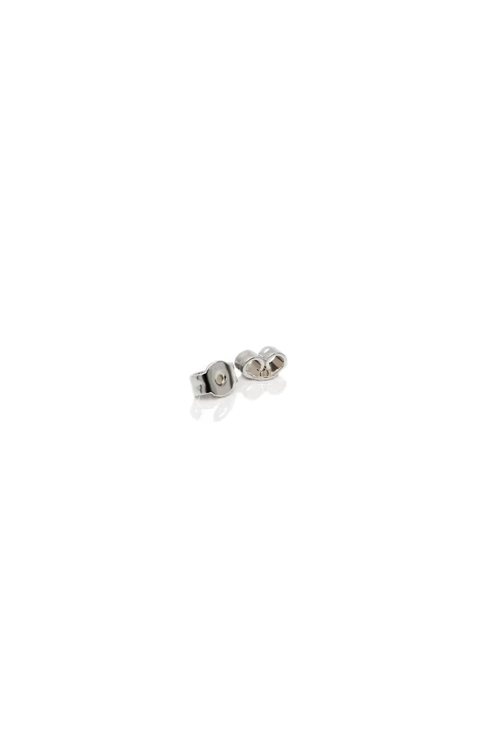 Bead Sphere Earrings in White Gold