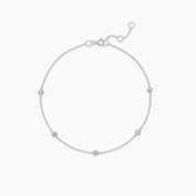 Two - Sided Bezel Diamond Station Bracelet in Rose Gold - Narcissus