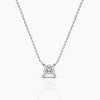Éclat Princess-Cut Diamond Necklace - 14k White Gold