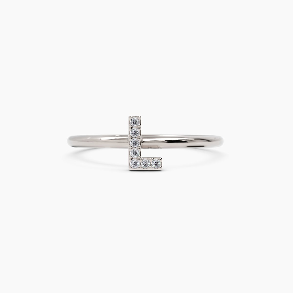 Diamond Initial L Ring - Narcissus