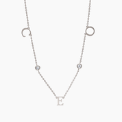 Triple Letter Diamond Necklace - Enea