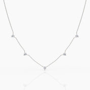 Gold Diamond Station Necklace I - Narcissus