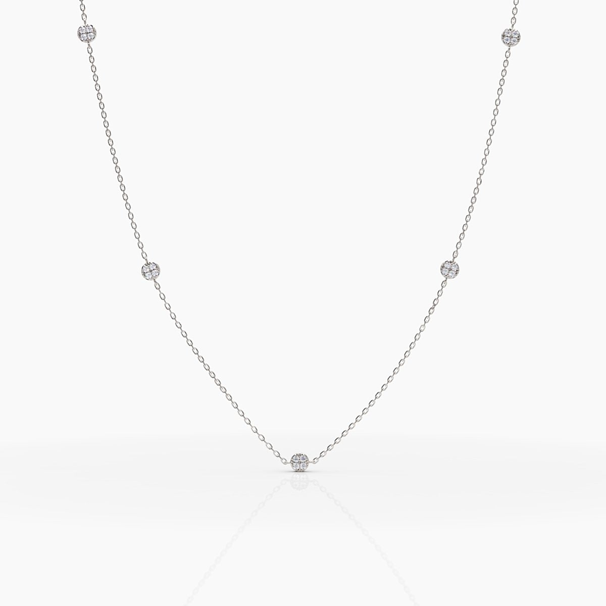 Two - Sided Diamond Disc Necklace - Narcissus