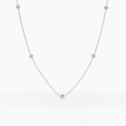Two - Sided Diamond Disc Necklace - Narcissus