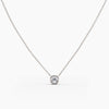 Éclat Octagon Diamond Solitaire Necklace - 14k White Gold