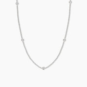 Two - sided Diamond Bezel Station Necklace - Narcissus