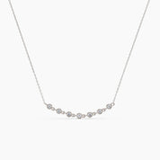 Multi Diamond Bezel Necklace - Narcissus