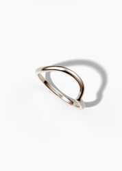 Kampi Wave Gold Ring - White Gold