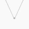 Éclat Diamond Bezel Necklace - White Gold