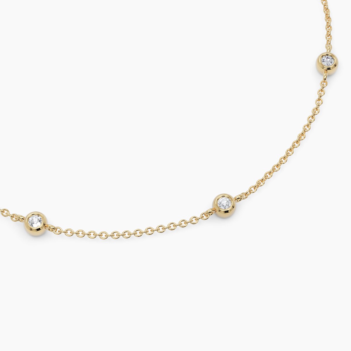 The bracelet wraps delicately around the wrist, diamonds visible from every angle in this lifestyle shot.

