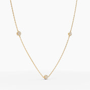 Two - Sided Diamond Disc Necklace - Narcissus