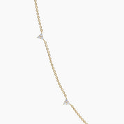Trio Diamond Station Necklace - Narcissus