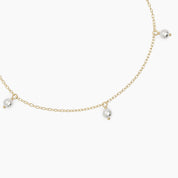 Tiny Hanging Pearls Bracelet - Narcissus