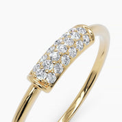 Dainty Pavé Diamond Ring - Narcissus