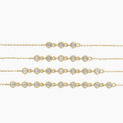 Bezel Set Diamond Bracelet - Narcissus