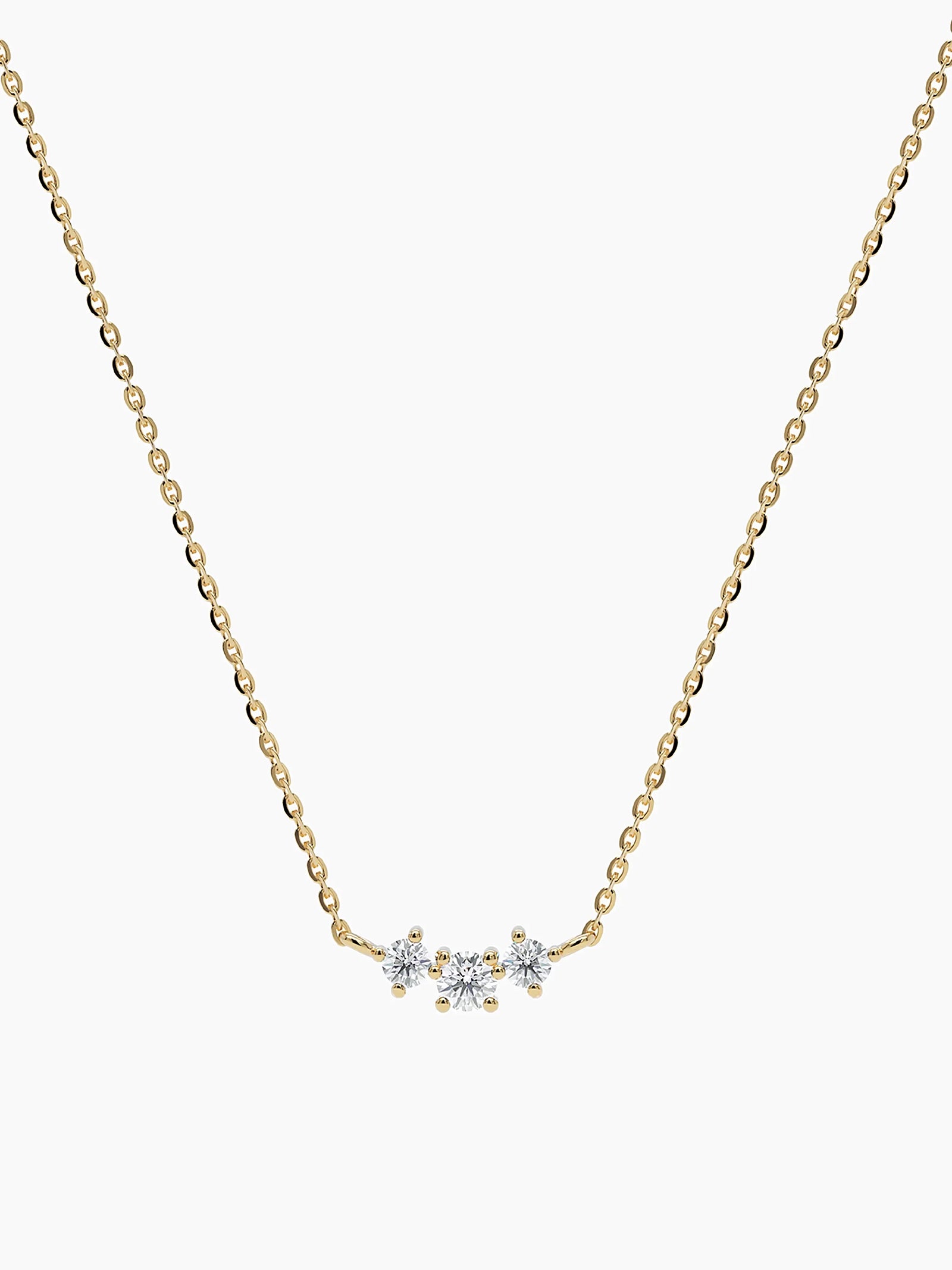 Graduated Three Diamond Necklace