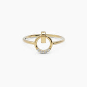Dainty Circle Diamond Ring