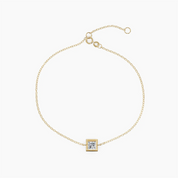 Princess Cut Bezel Diamond Bracelet
