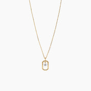 Núde Pendant with Exposed Diamond - Rose Gold
