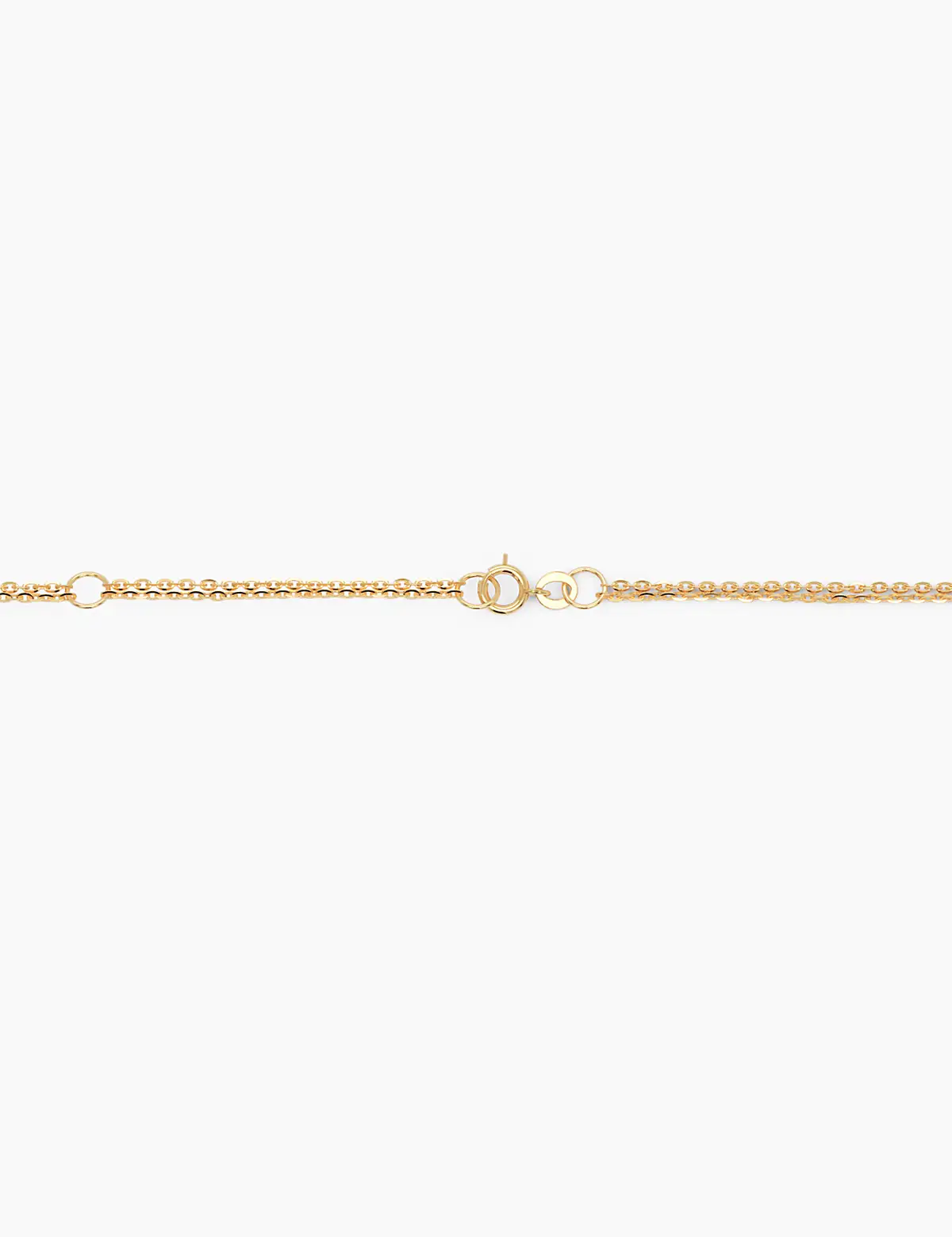 Dyo Double Chain Layered Necklace - White Gold