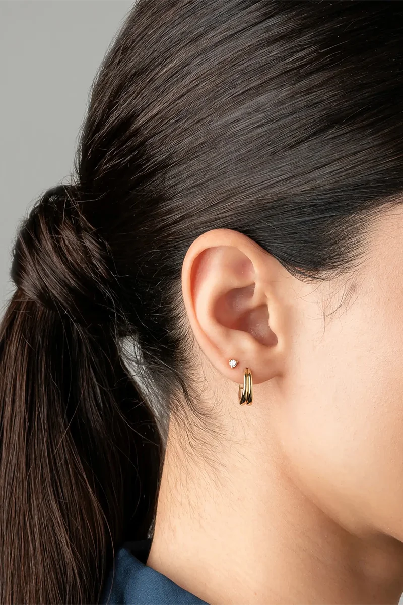 Kion Gold Hoop Earrings (pair)