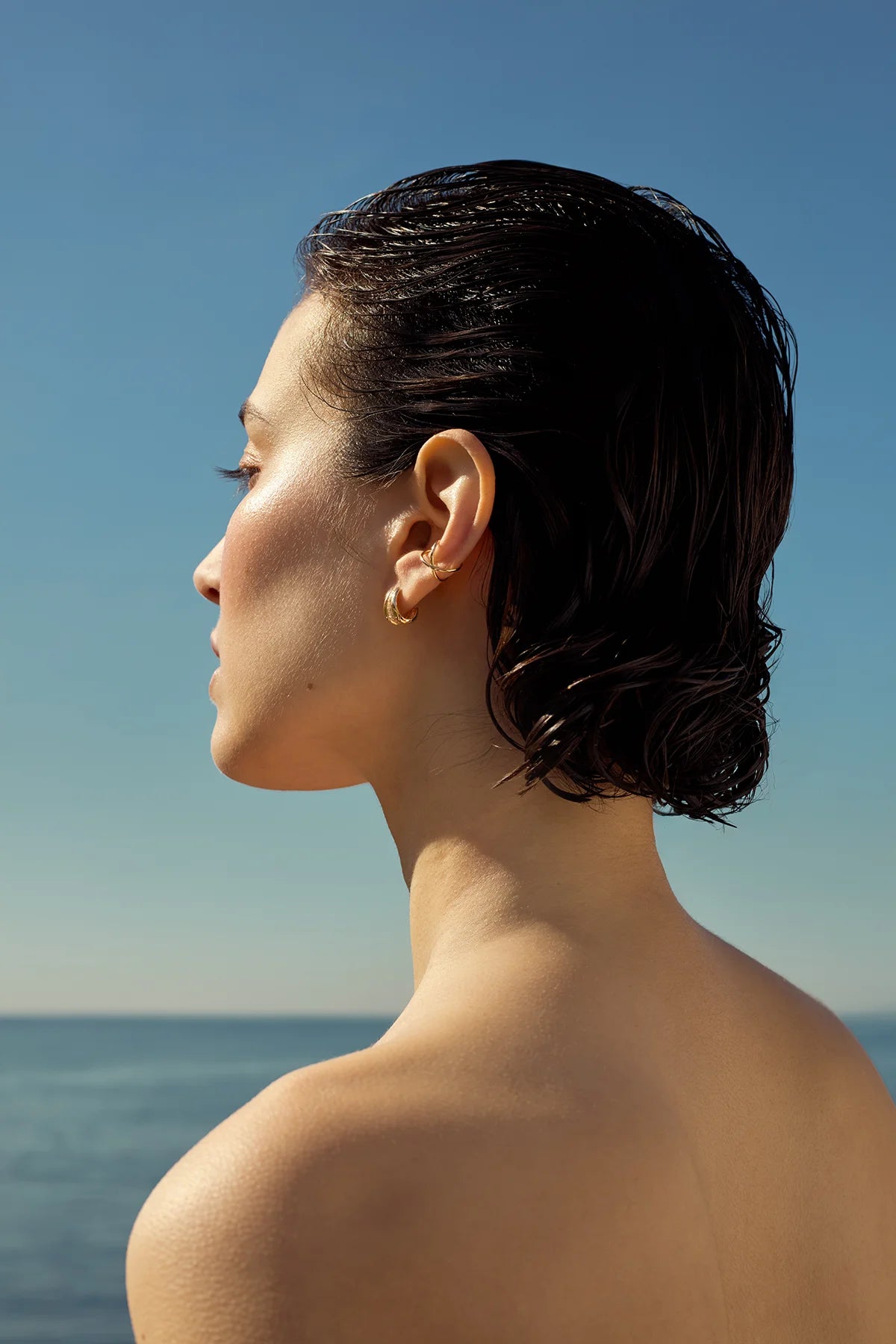 Aeno Ear Cuff in White Gold