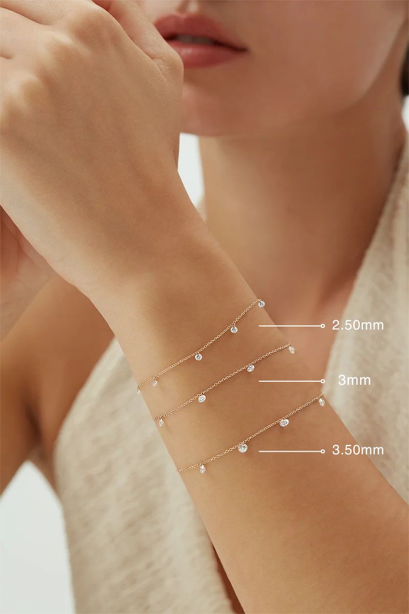 Núde Diamond Drop Station Bracelet