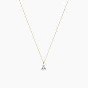 Éclat Pear-Cut Diamond Necklace - Rose Gold