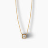 Éclat Princess-Cut Bezel Diamond Necklace in 14k Yellow Gold