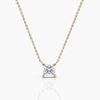 Éclat Princess-Cut Diamond Necklace in 14k Yellow Gold