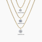 Nude Diamond Solitaire Necklace - Narcissus