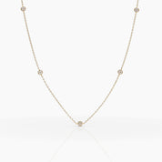 Two - Sided Diamond Disc Necklace - Narcissus