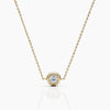 Two-Sided Diamond Bezel Solitaire Necklace