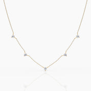 Gold Diamond Station Necklace I - Narcissus