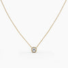Éclat Octagon Diamond Solitaire Necklace in 14k Yellow Gold