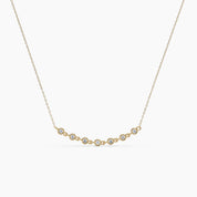 Multi Diamond Bezel Necklace - Narcissus