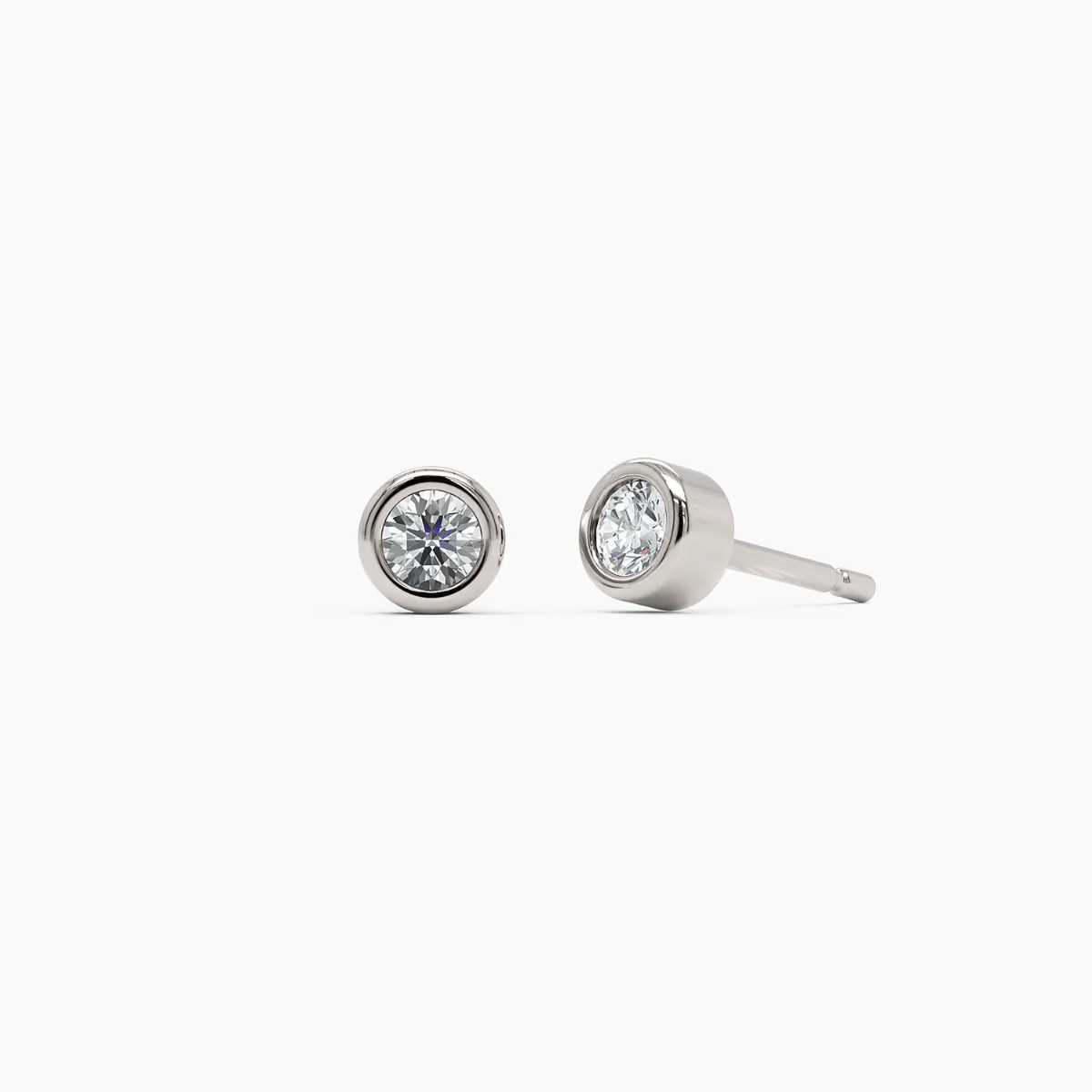 Diamond Bezel Studs - Narcissus