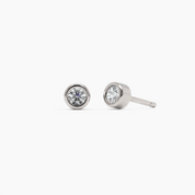 Diamond Bezel Studs - Narcissus