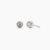Éclat Diamond Bezel Studs - White Gold